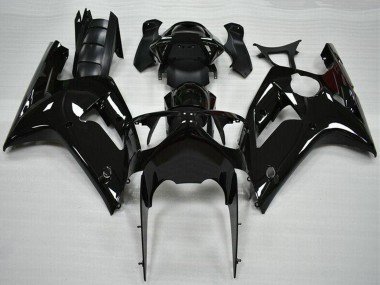 2003-2004 Glossy Black Kawasaki ZX6R Motorcycle Fairing