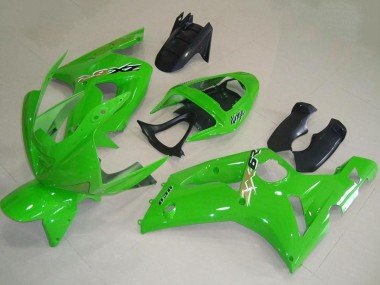 2003-2004 Green Kawasaki ZX6R Motorcycle Fairings