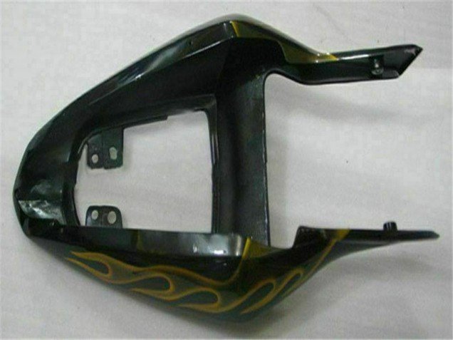 2003-2004 Glossy Black Gold Flame Suzuki GSXR 1000 Motorcycle Fairings