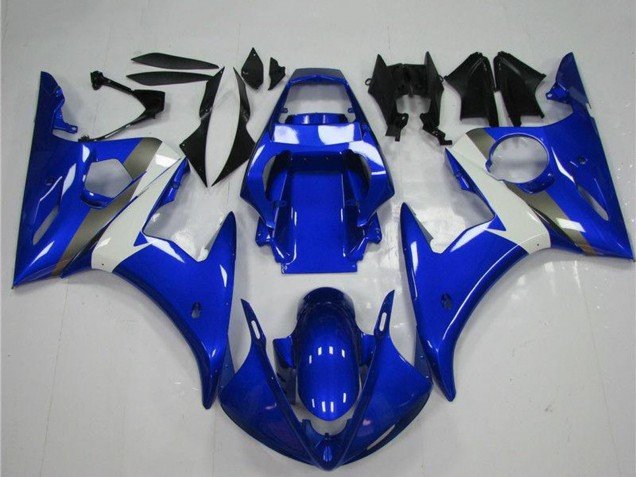 2003-2004 Blue White Yamaha YZF R6 Motorcycle Fairing