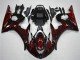 2003-2004 Glossy Black Red Flame Yamaha YZF R6 Motorcycle Fairing