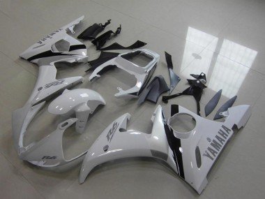 2003-2004 White Glossy Black Yamaha YZF R6 Motorcycle Fairing Kits