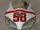 2004-2005 White Red Yellow San Carlo 58 Honda CBR1000RR Motorcycle Fairings