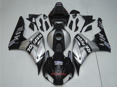 2004-2005 Silver Glossy Black Repsol Honda CBR1000RR Motorcycle Fairings