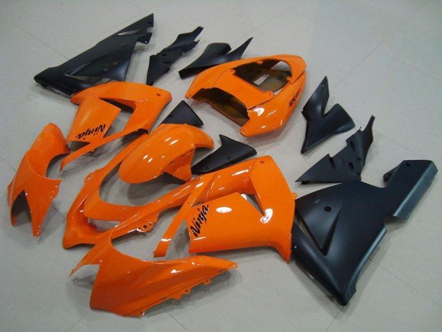 2004-2005 Ornage Matte Black Kawasaki ZX10R Motorcycle Fairings