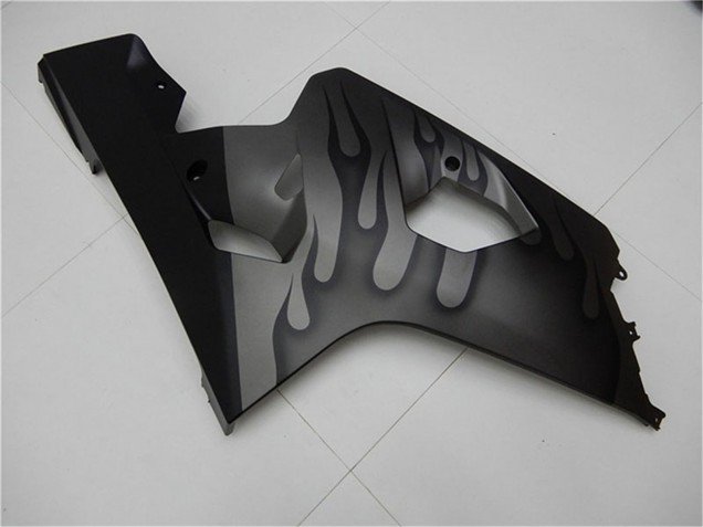 2004-2005 Grey Black Flame Suzuki GSXR 600/750 Motorcycle Fairings