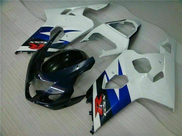 2004-2005 White Blue Glossy Black Red Suzuki GSXR 600/750 Motorcycle Fairings