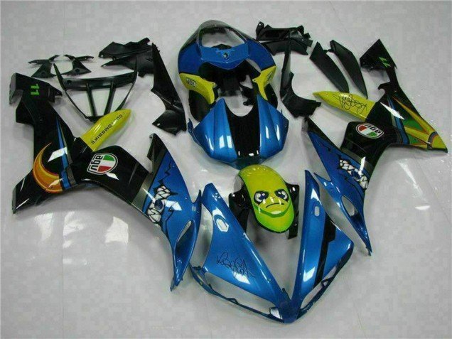 2004-2006 Blue Yellow Shark Yamaha YZF R1 Motorcycle Fairings