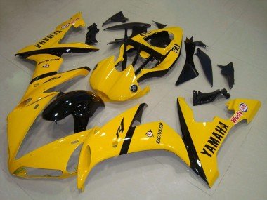 2004-2006 Yellow Glossy Black Yamaha YZF R1 Motorcycle Fairing