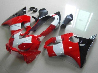 2004-2007 White Red Glossy Black Honda CBR600 F4i Motorcycle Fairing