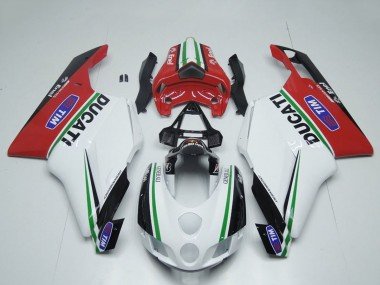 2005-2006 White Red Green Glossy Black Enel Generali Tim Ducati 749 999 Motorcycle Fairings