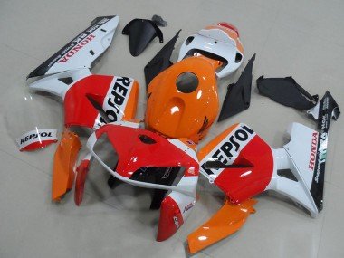 2005-2006 Orange White Red Glossy Black Repsol Honda CBR600RR Bike Fairings