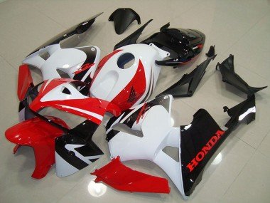 2005-2006 White Red Black Honda CBR600RR Motorcycle Fairing
