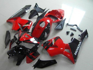 2005-2006 Red Glossy Black Honda CBR600RR Motorcycle Fairings