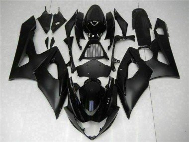 2005-2006 Glossy Black Matte Black Suzuki GSXR 1000 Bike Fairings