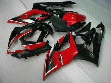 2005-2006 Red Glossy Black Matte Black Suzuki GSXR 1000 Motorcycle Fairings