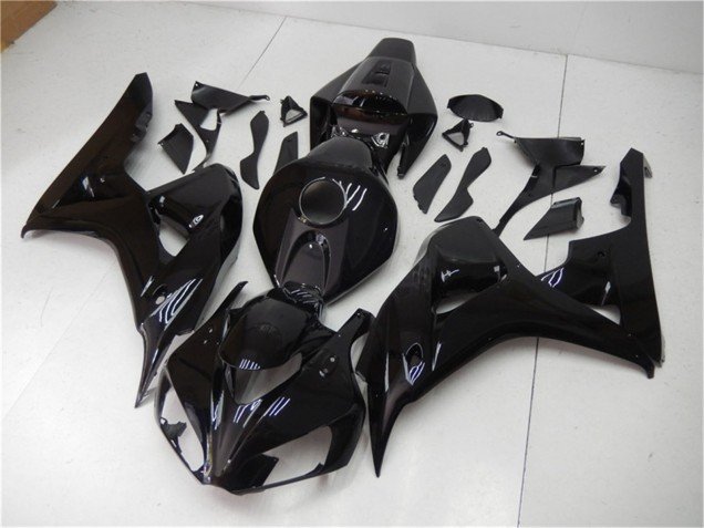 2006-2007 Glossy Black Honda CBR1000RR Motorcycle Fairings