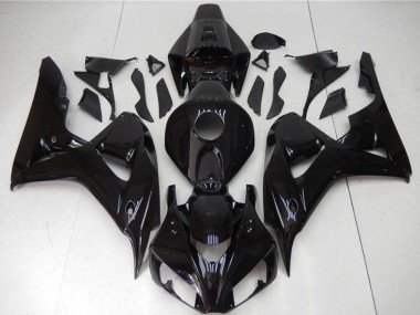 2006-2007 Glossy Black Honda CBR1000RR Motorcycle Fairings
