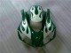 2006-2007 White Green Flame Honda CBR1000RR Motorcycle Fairings