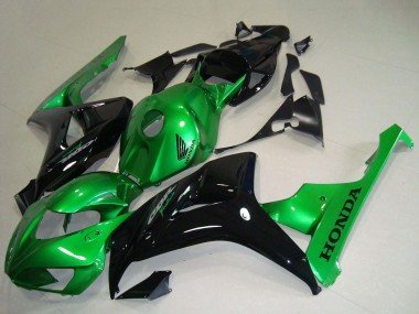 2006-2007 Green Glossy Black Honda CBR1000RR Motorcycle Fairings