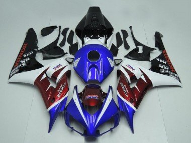 2006-2007 White Burgundy Blue Glossy Black Honda CBR1000RR Motorcycle Fairings