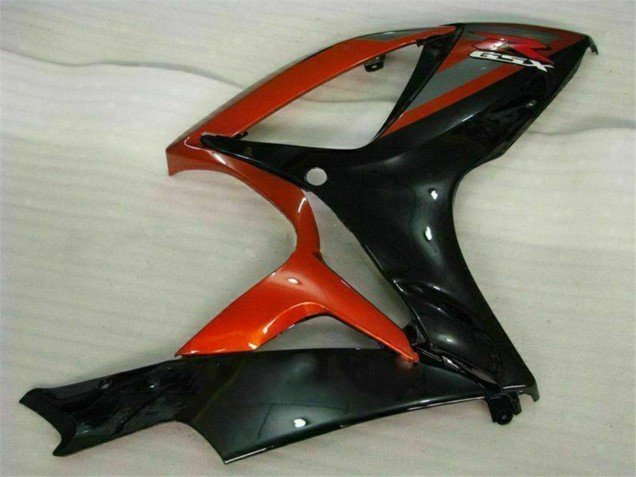 2006-2007 Glossy Black Red Suzuki GSXR 600/750 Motorcycle Fairings