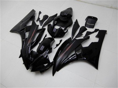 2006-2007 Glossy Black Matte Black Yamaha YZF R6 Motorcycle Fairing Kits