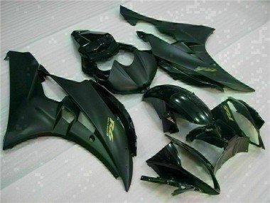 2006-2007 Glossy Black Matte Black Gold Decals Yamaha YZF R6 Motorcycle Fairings