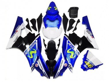 2006-2007 Blue White Black Green MoviStar ENEOS Yamalube 46 Yamaha YZF R6 Motorcycle Fairings