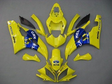 2006-2007 Yellow Blue Motul Michelin Camel Yamaha YZF R6 Motorcycle Fairings
