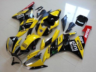 2006-2007 Yellow Glossy Black Red Green Motul Monster Yamaha YZF R6 Motorcycle Fairings