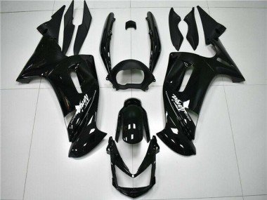 2006-2008 Glossy Black White Kawasaki EX650 Motorcycle Fairings