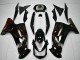 2006-2008 Glossy Black Red Flame Kawasaki EX650 Motorcycle Fairings