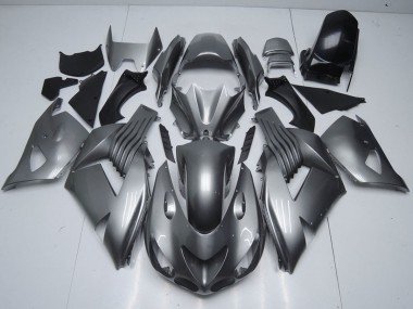 2006-2011 Glossy Grey Kawasaki ZX14R ZZR1400 Motorcycle Fairings