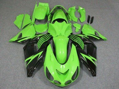 2006-2011 Green Glossy Black Kawasaki ZX14R ZZR1400 Motorcycle Fairing