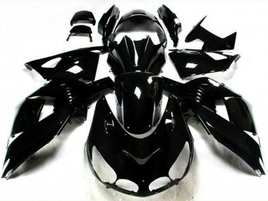 2006-2011 Glossy Black Kawasaki ZX14R ZZR1400 Motorcycle Fairings