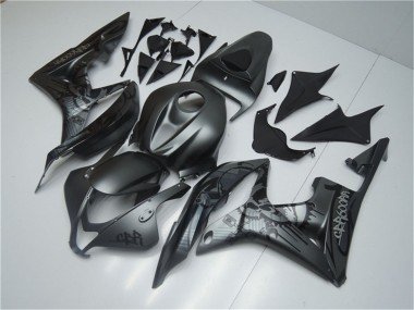 2007-2008 Matte Black Graffiti Honda CBR600RR Motorcycle Fairings