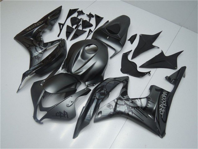 2007-2008 Matte Black Graffiti Honda CBR600RR Motorcycle Fairings