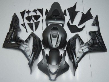 2007-2008 Matte Black Graffiti Honda CBR600RR Motorcycle Fairings
