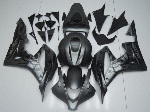 2007-2008 Matte Black Graffiti Honda CBR600RR Motorcycle Fairings