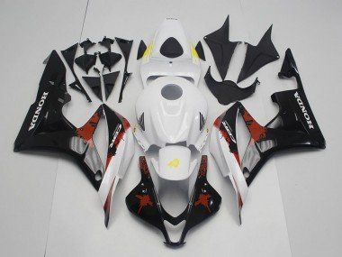 2007-2008 White Red Yellow Glossy Black Limited Edition Honda CBR600RR Motorcycle Fairings