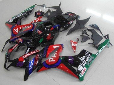 2007-2008 Glossy Black Red Blue Pata Honda CBR600RR Motorcycle Fairings