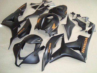 2007-2008 Matte Black Gold Decals Honda CBR600RR Motorcycle Fairings