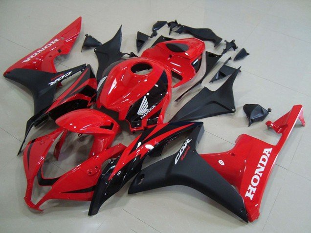 2007-2008 Red Matte Black OEM Style Honda CBR600RR Motorcycle Fairings