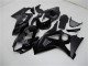 2007-2008 Glossy Black Matte Black No Decal Suzuki GSXR 1000 Motorcycle Fairings