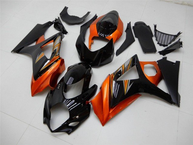 2007-2008 Orange Black Suzuki GSXR 1000 Motorcycle Fairing