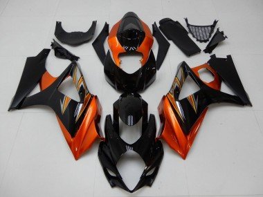 2007-2008 Orange Black Suzuki GSXR 1000 Motorcycle Fairing
