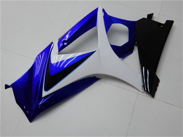 2007-2008 White Blue Black No Decal Suzuki GSXR 1000 Motorcycle Fairings