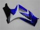 2007-2008 White Blue Black No Decal Suzuki GSXR 1000 Motorcycle Fairings