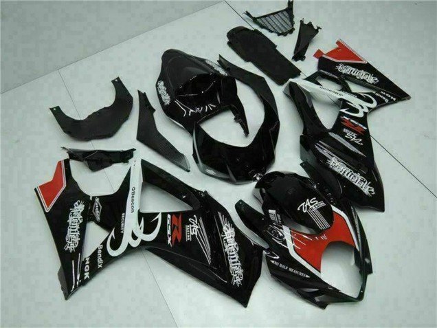 2007-2008 Glossy Black Red White Suzuki GSXR 1000 Motorcycle Fairings